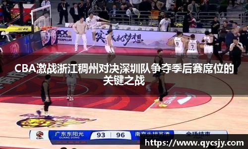 CBA激战浙江稠州对决深圳队争夺季后赛席位的关键之战